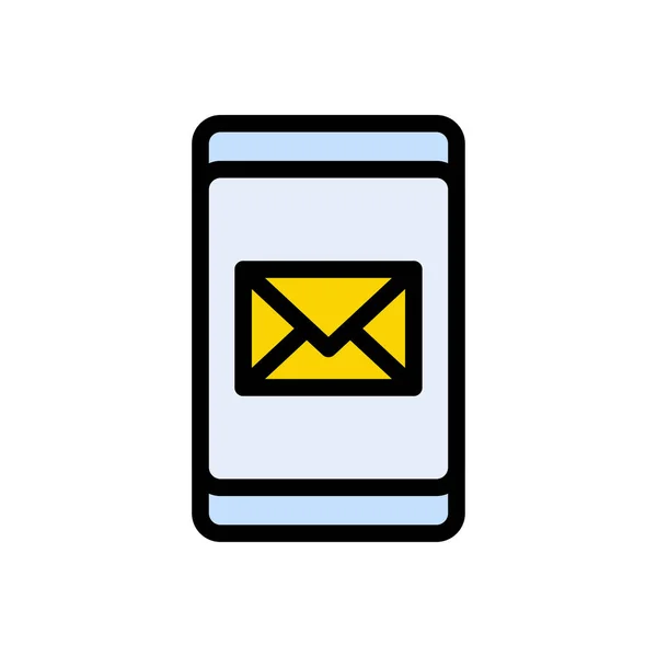 Email Vecteur Couleur Plate Icône — Image vectorielle