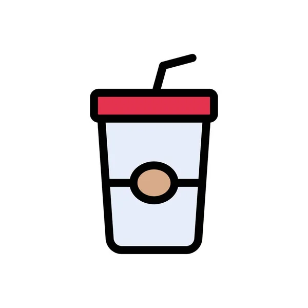 Vector Jugo Icono Color Plano — Vector de stock