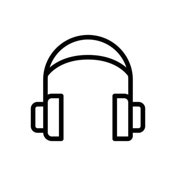 Vector Auriculares Icono Línea Delgada — Archivo Imágenes Vectoriales