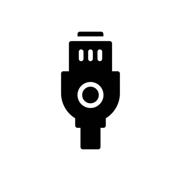 Connector Vector Glyph Flat Icon — Stock Vector