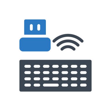 Klavye vektör renk simgesi