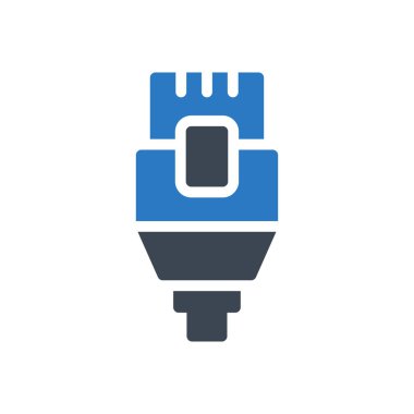 veri kablosu vektör renk simgesi