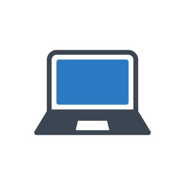 dizüstü bilgisayar vektörü renk simgesi