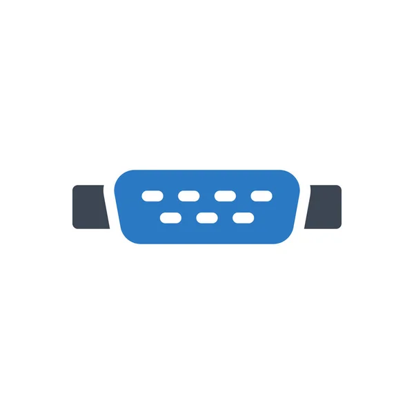 Connector Vector Glyph Kleur Pictogram — Stockvector