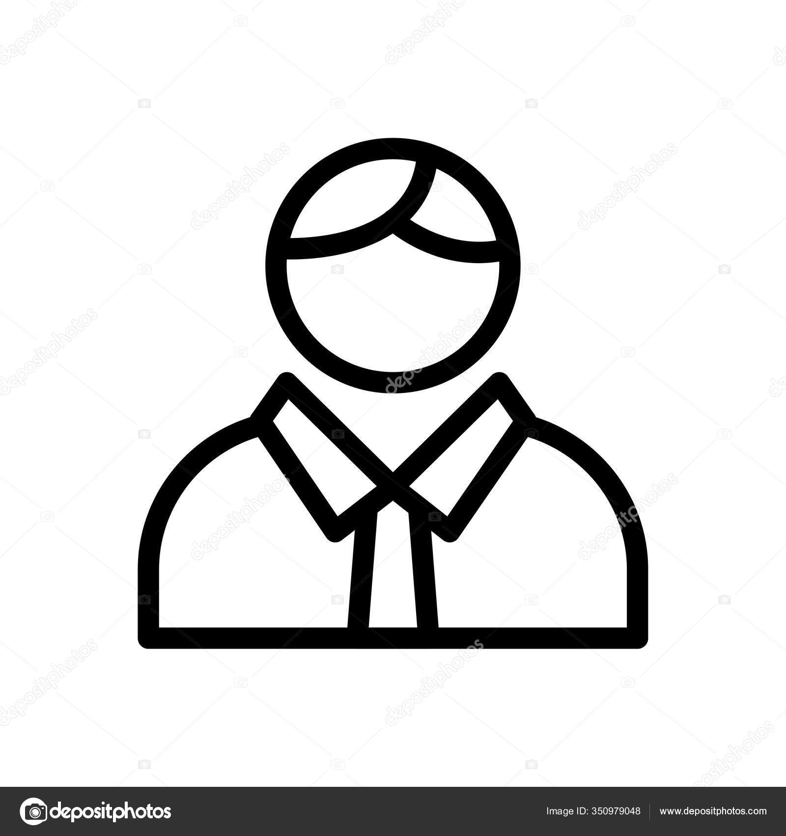 ユーザーベクトル細い線のアイコン ストックベクター C Iconscart