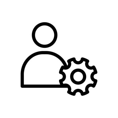 kullanıcı vektörü ince çizgi simgesi