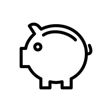 bank vektörü ince çizgi simgesi