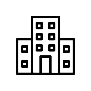 ofis vektörü ince çizgi simgesi