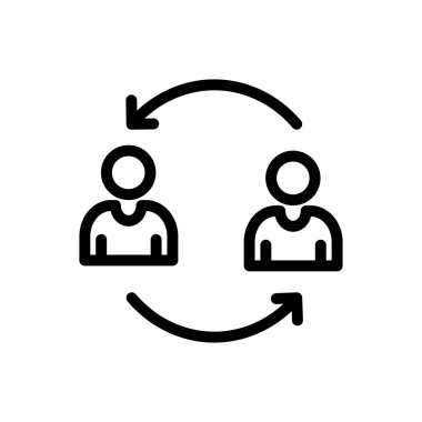 vektör ince çizgi simgesini transfer et