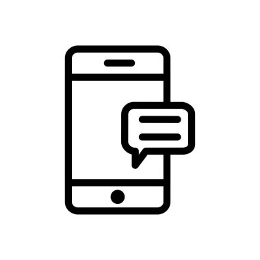 mesaj vektörü ince çizgi simgesi