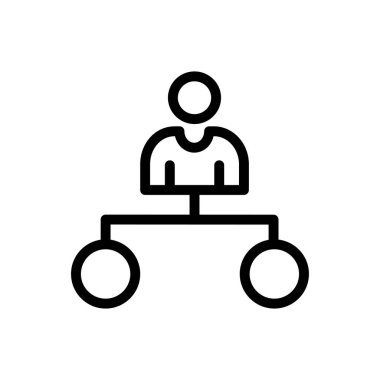 bağlantı vektörü ince çizgi simgesi