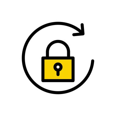 Düz vektör renk simgesini eşzamanla