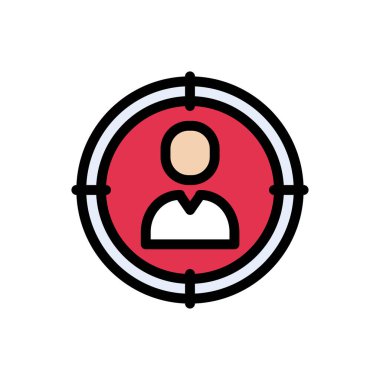 düz vektör renk simgesine odaklan