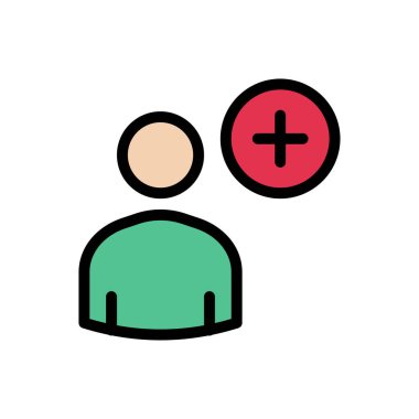 kullanıcı vektörü düz renk simgesi