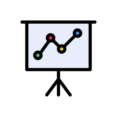 analitik vektör düz renk simgesi