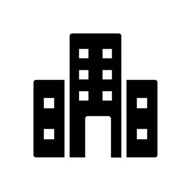 ofis vektörü glyph düz simgesi