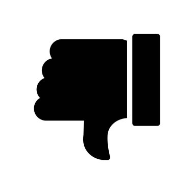 kötü vektör glyph düz simgesi