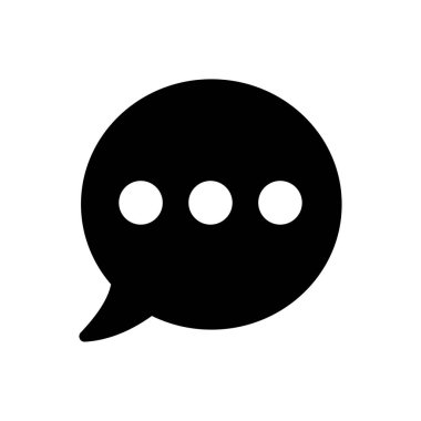 Yorum vektörü glyph düz simgesi