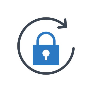 eşzamanlama vektör renk simgesi