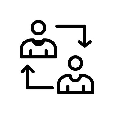 değişim vektörü ince çizgi simgesi