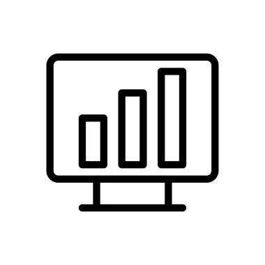 ekran vektörü ince çizgi simgesi