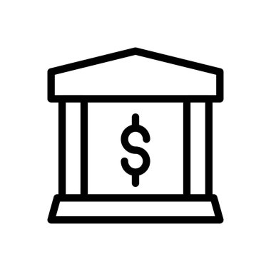 finans vektörü ince çizgi simgesi