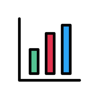grafik vektörü düz renk simgesi