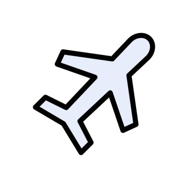 uçuş vektörü düz renk simgesi