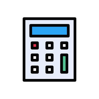 muhasebe vektörü düz renk simgesi