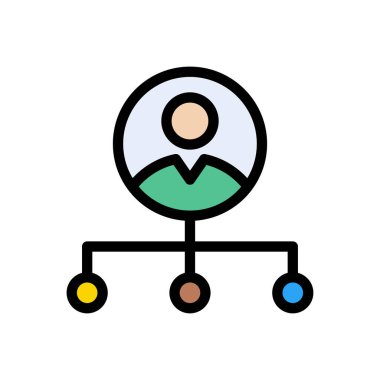 hiyerarşi vektör düz renk simgesi