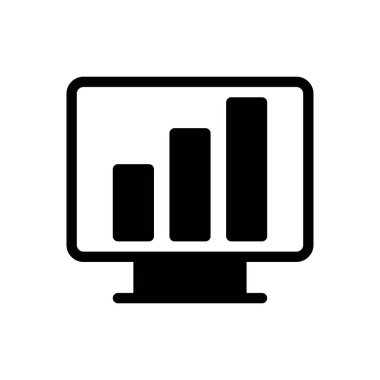 ekran vektörü düz simgesi