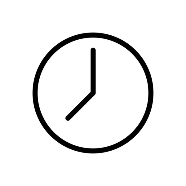 Reloj Vector Delgada Línea Icono — Archivo Imágenes Vectoriales