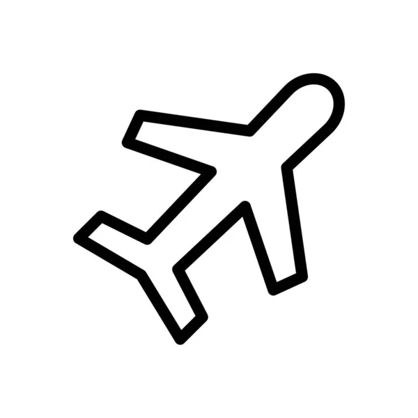 Flugvektor Dünne Linie Symbol — Stockvektor