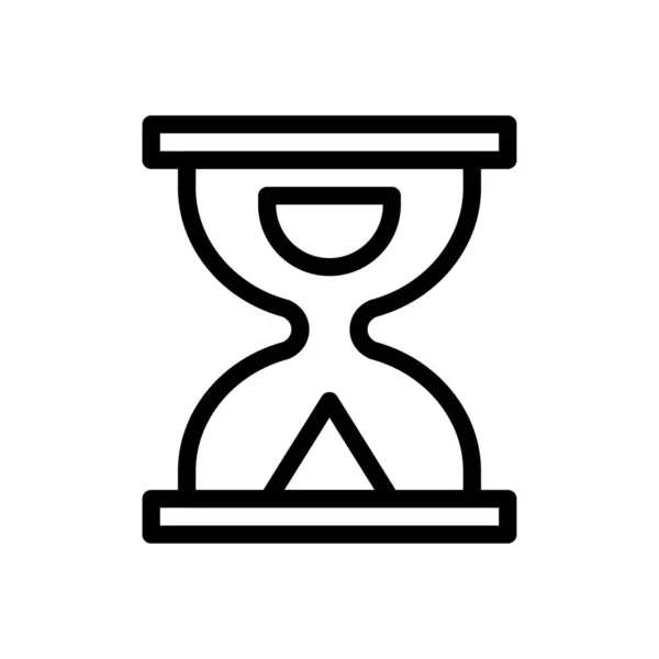 Hourglass Vector Thin Line Icon — Stock Vector