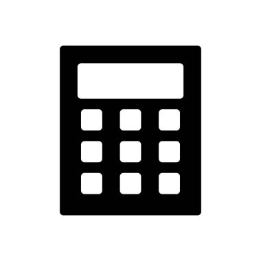 muhasebe vektörü glyph düz simgesi