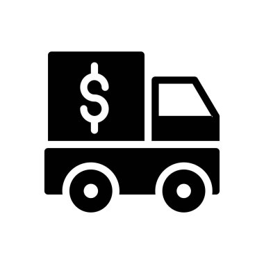 kamyon vektör simgesi düz simge