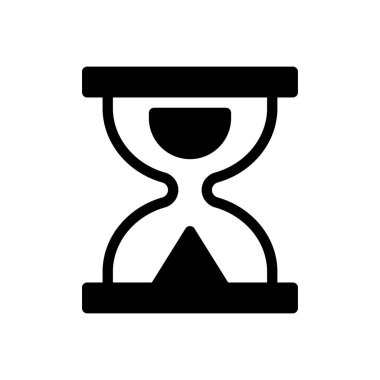 Kum saati vektör simgesi düz simge