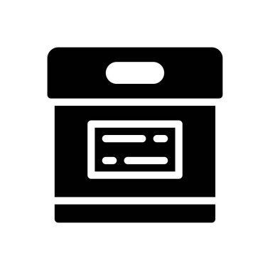 parsel vektör glyph düz simgesi