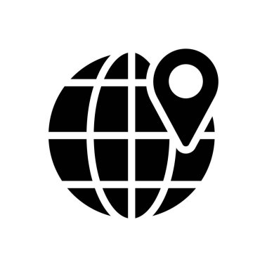 harita vektör düz simgesi