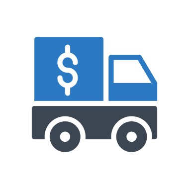 kamyon vektör renk simgesi