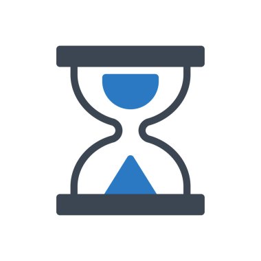 kum saati vektörü renk simgesi