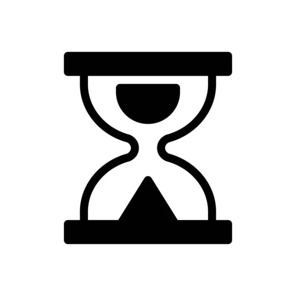 Reloj Arena Vector Glifo Icono Plano — Vector de stock