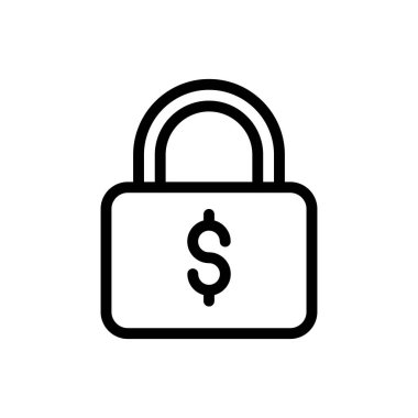 Dolar vektör ince çizgi simgesi