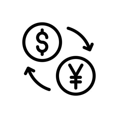 değişim vektörü ince çizgi simgesi