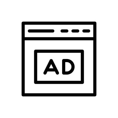 pazarlama vektörü ince çizgi simgesi