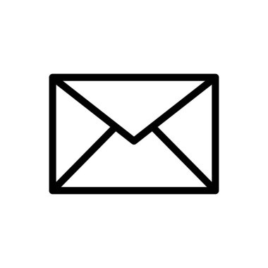 mesaj vektörü ince çizgi simgesi