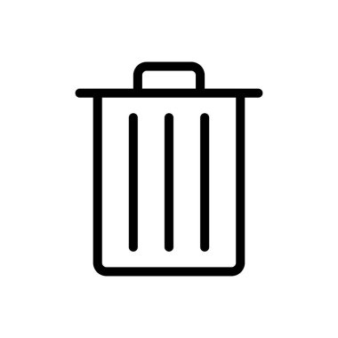Çöp vektörü ince çizgi simgesi
