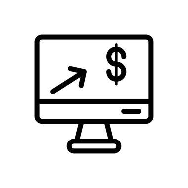 çevrimiçi vektör ince çizgi simgesi