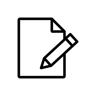 imzalama vektörü ince çizgi simgesi