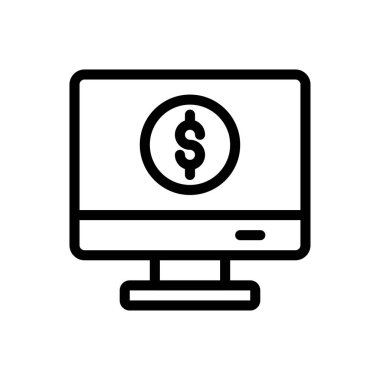 çevrimiçi vektör ince çizgi simgesi